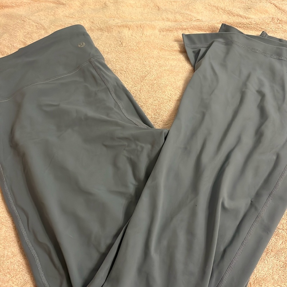 Light blue lululemon flare leggings no crop full length align